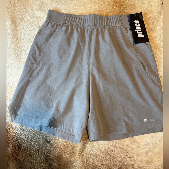 Prince Men's Shorts ~ Light Heather Grey - Picture 3 of 5